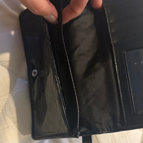 Coach Black Leather Wristlet - Picture 5 of 6